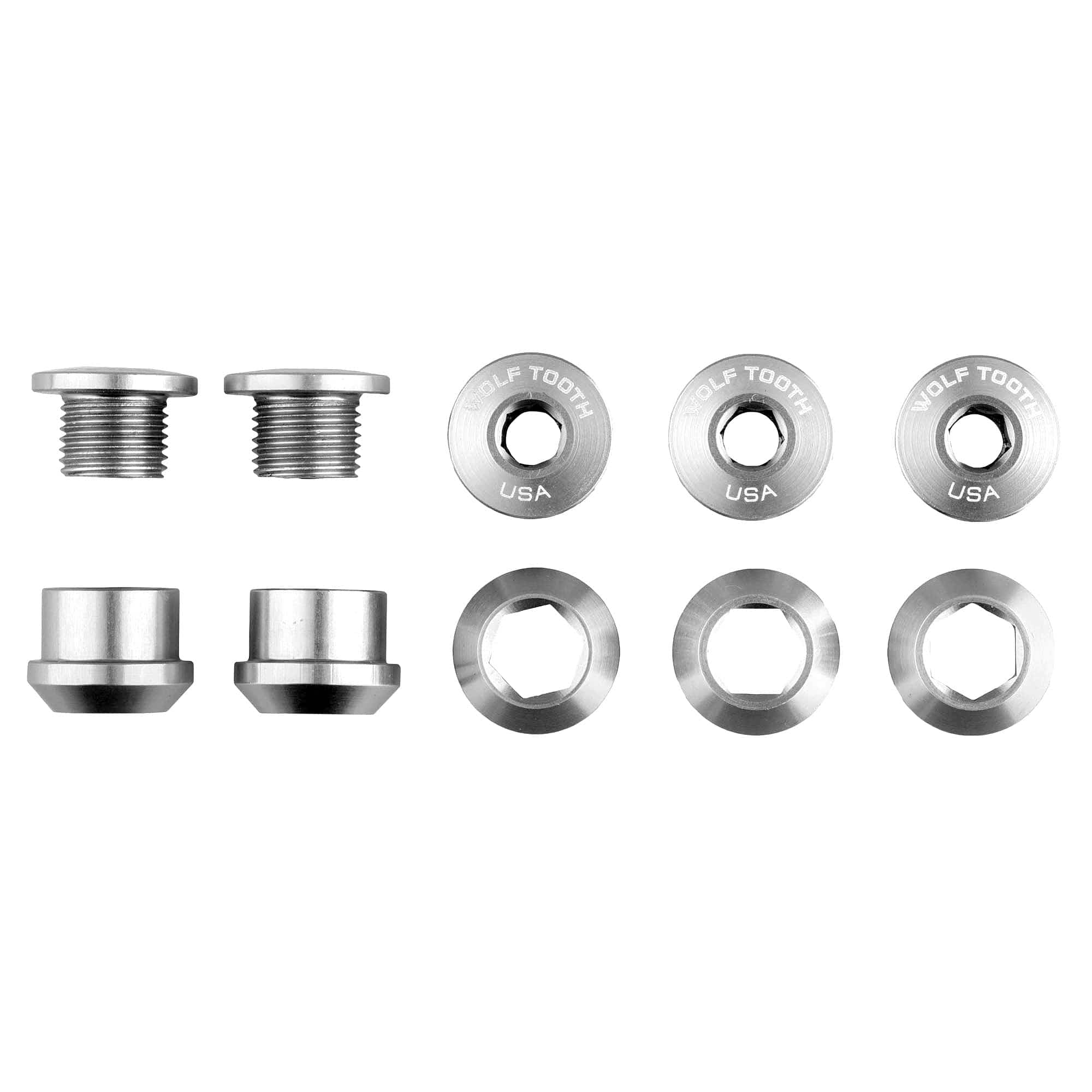 Set of 5 Chainring Bolts+Nuts for 1X