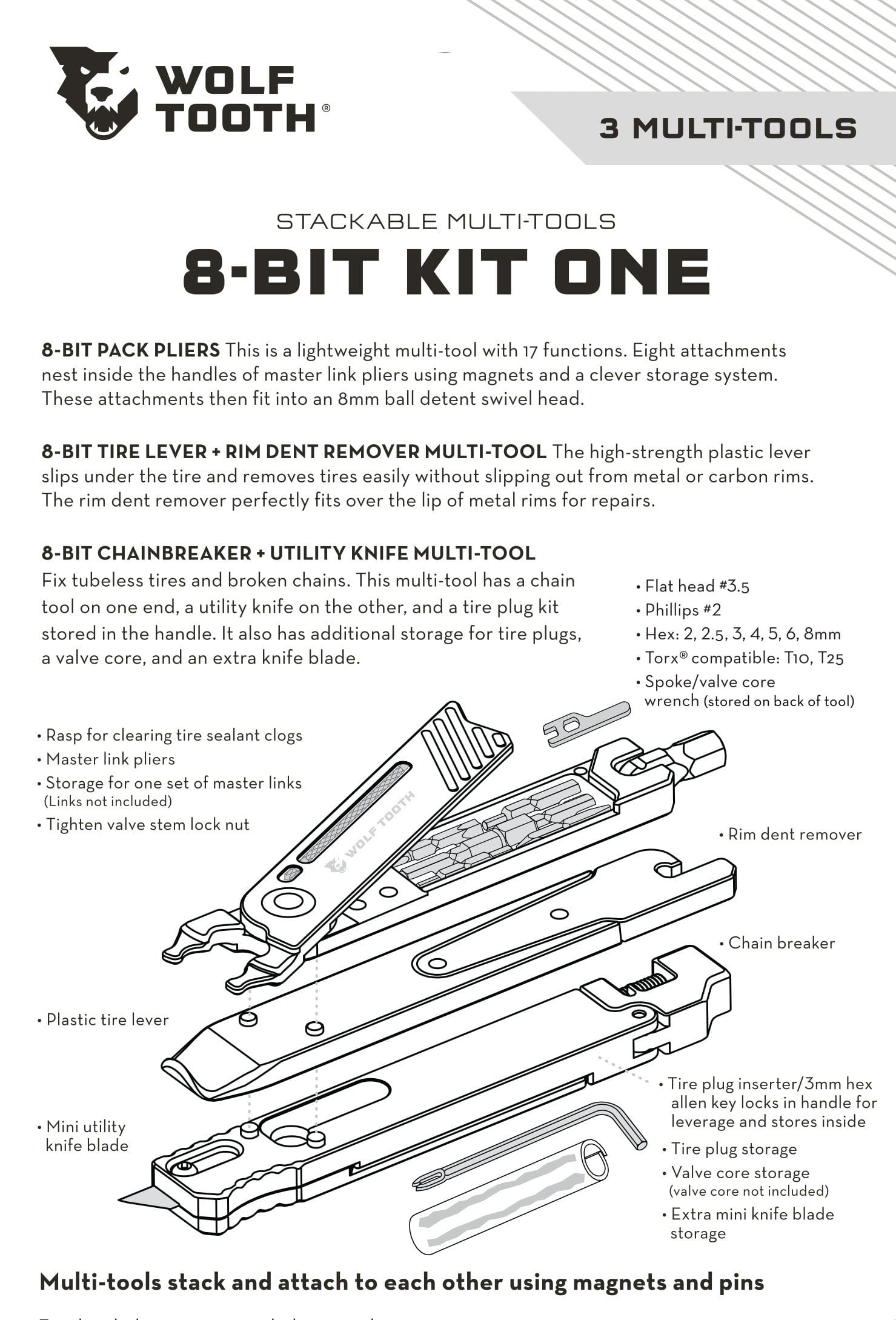 Black Bolt for 8-Bit Pack Pliers 8-Bit Kit One