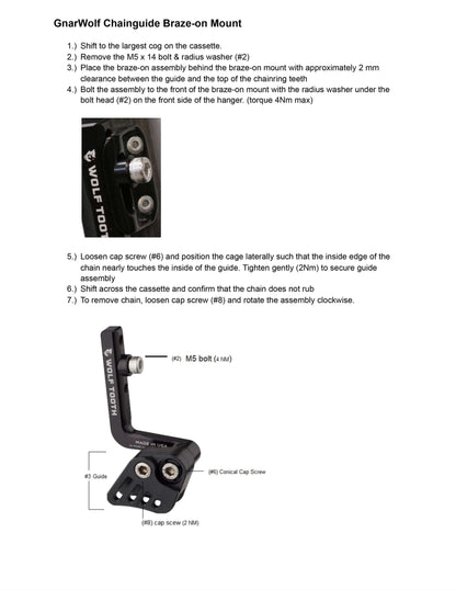 GnarWolf Chainguide with Seat Tube Clamp Mount