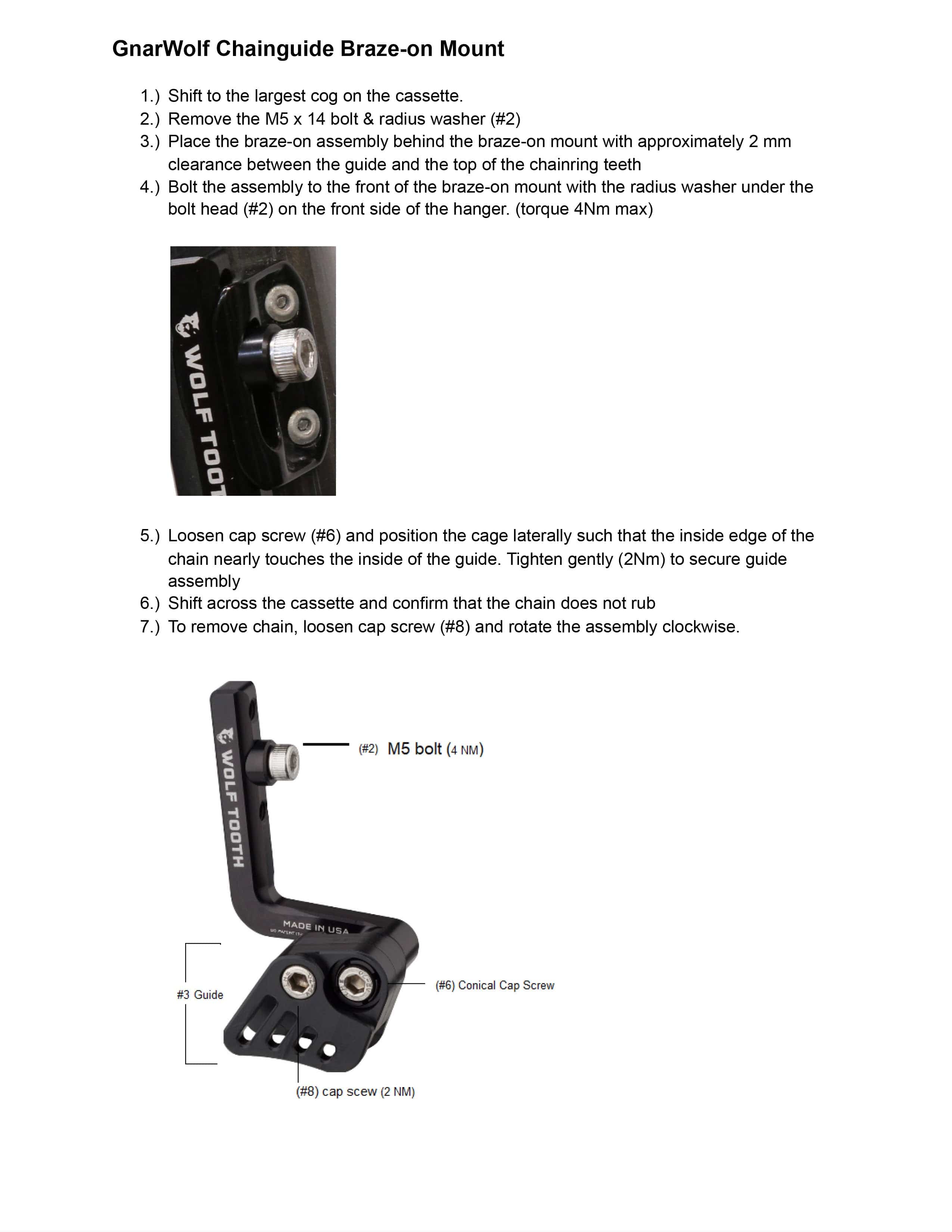 Chainguide Replacement Parts