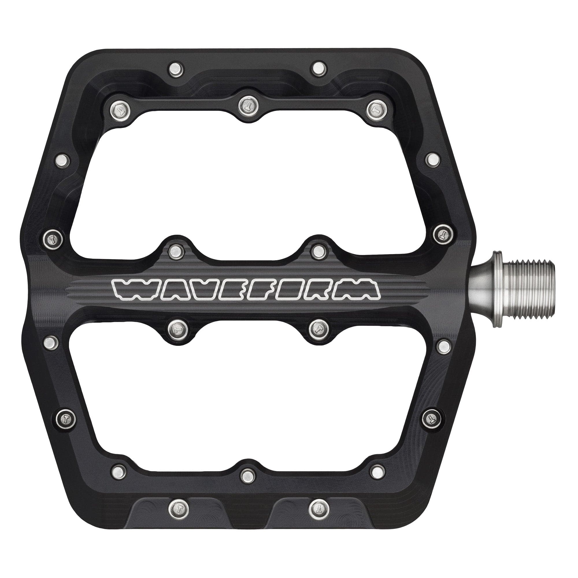 Large / Black / Standard 4.5mm Waveform Aluminum Pedals