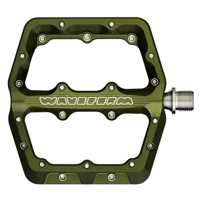 Large / Olive / Standard 4.5mm Waveform Aluminum Pedals