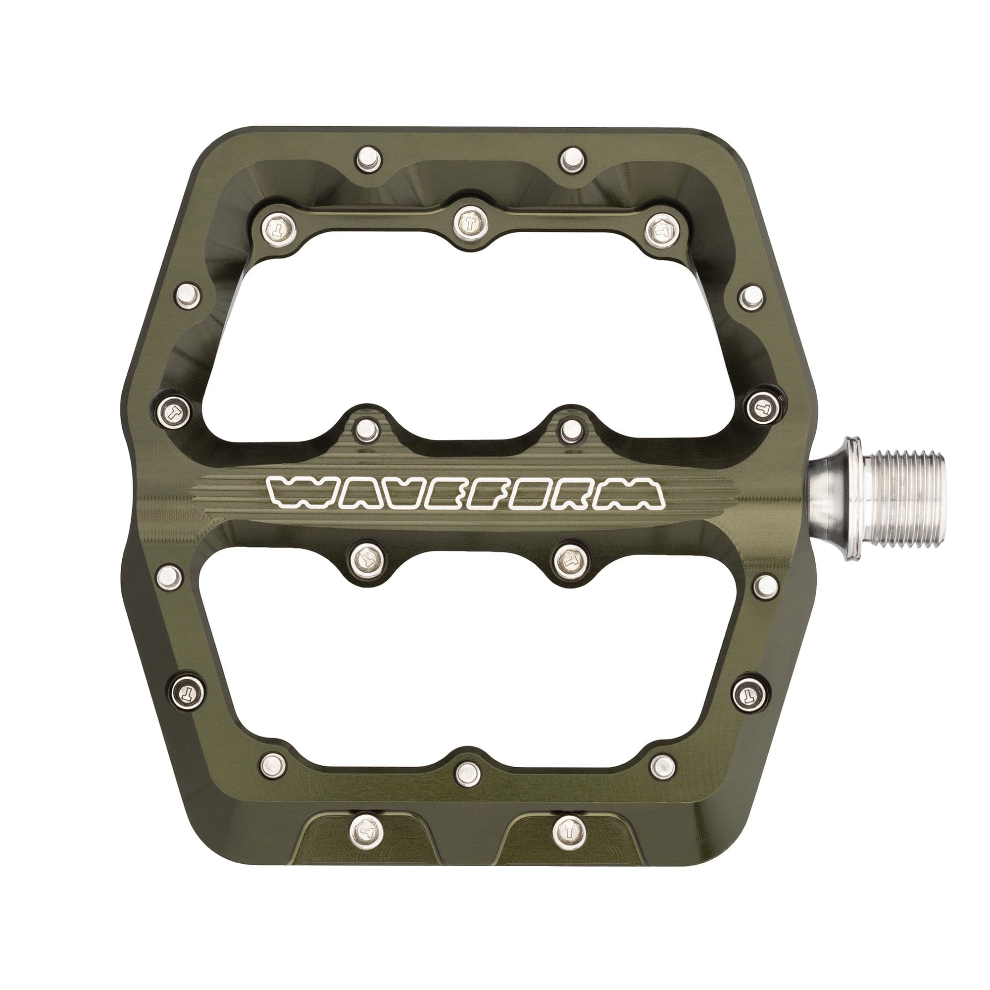 Small / Olive / Standard 4.5mm Waveform Aluminum Pedals