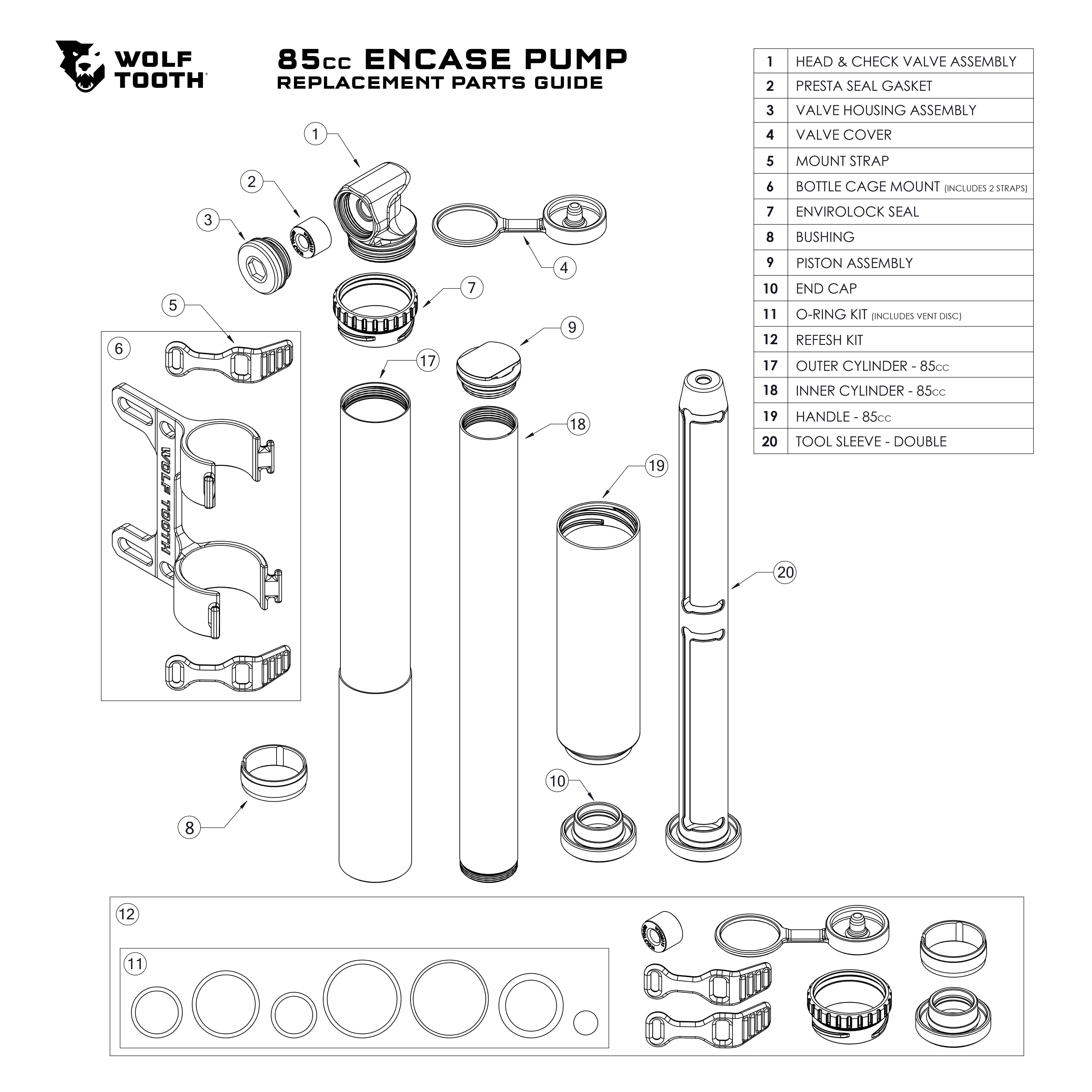 EnCase Pump Replacement Parts