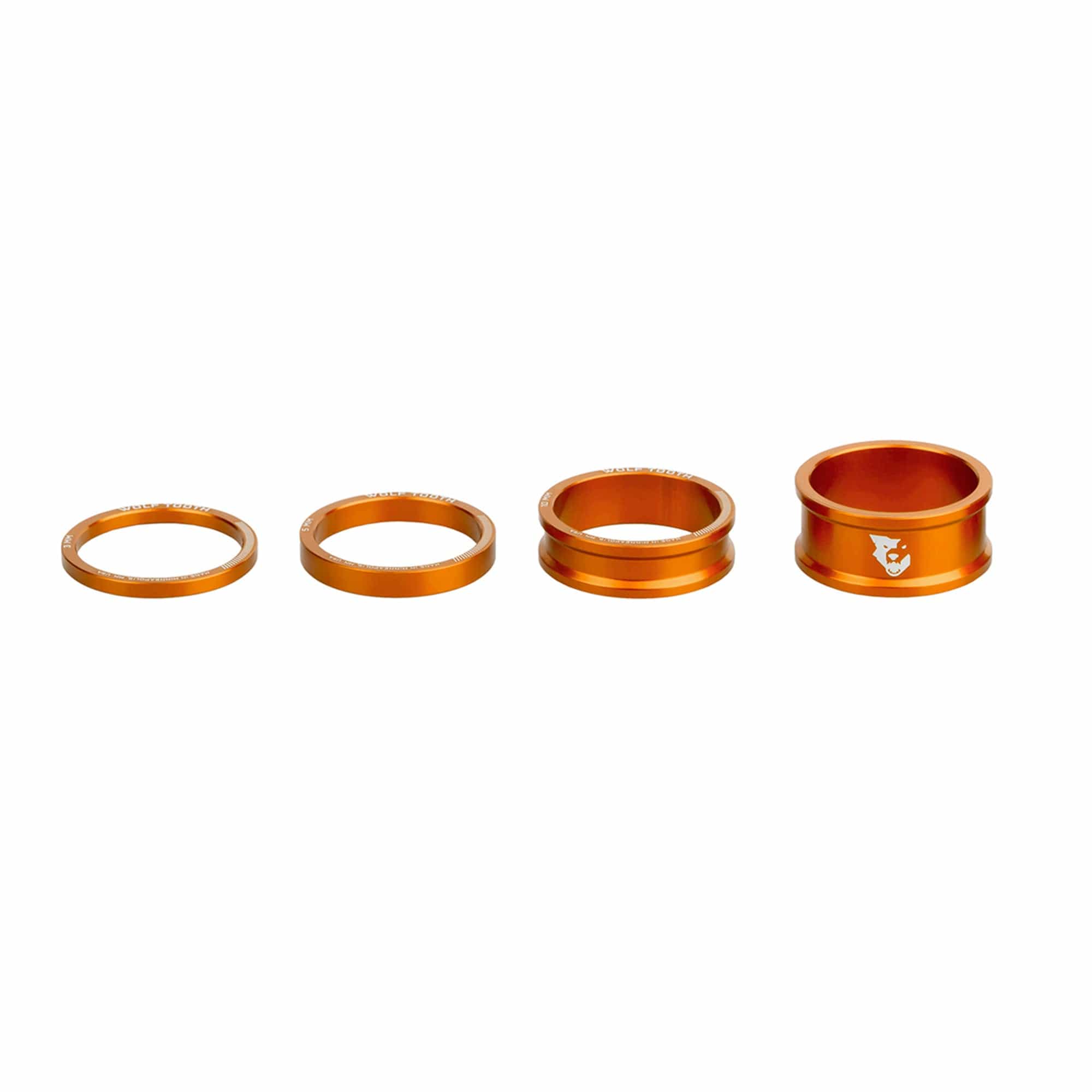 3,5,10,15mm Kit / Orange Precision Headset Spacers