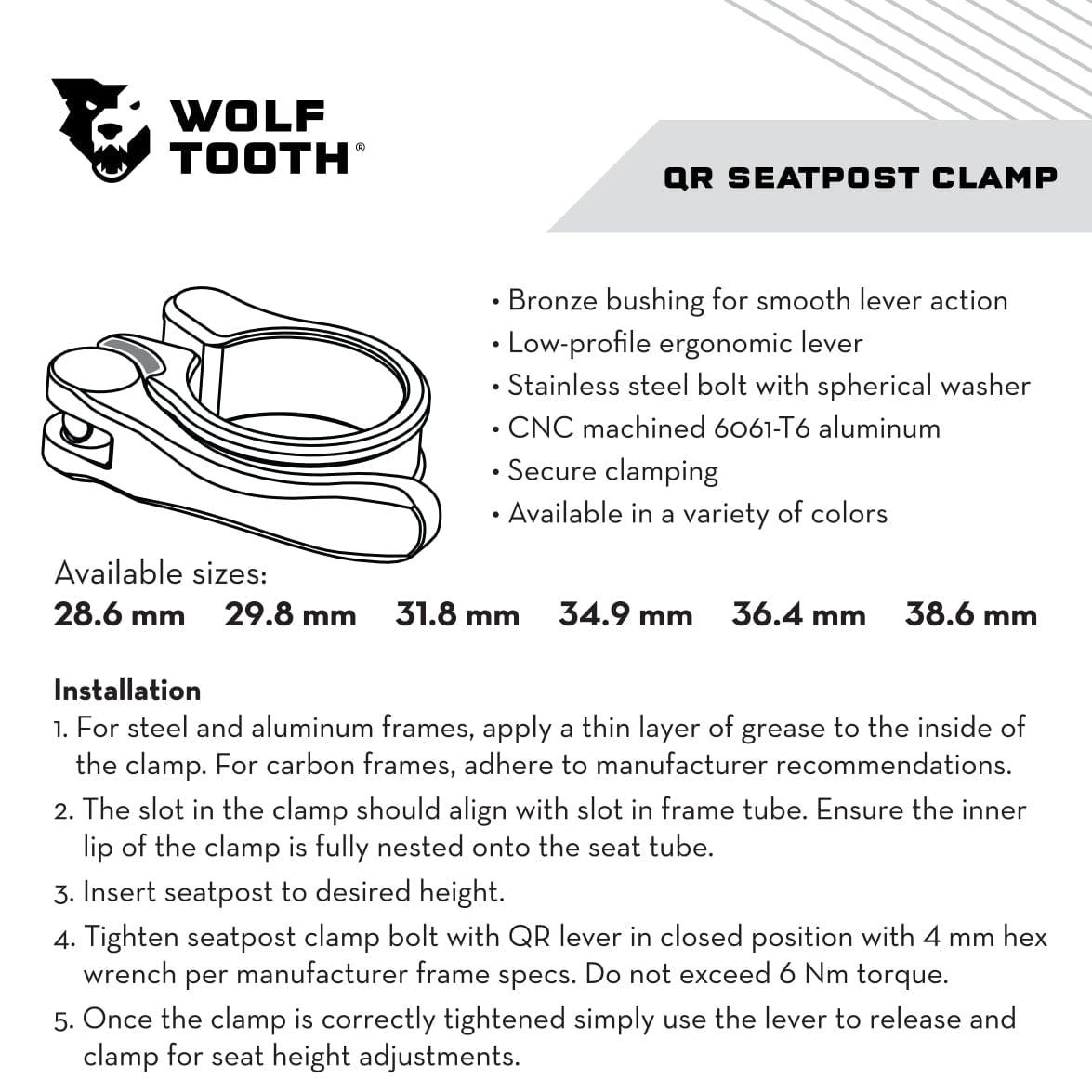 Seatpost Clamp Quick Release