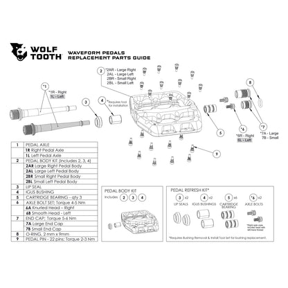 Waveform Pedals Replacement Parts