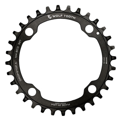 Black / 32T / Drop-Stop A 104 BCD Chainrings - Drop-Stop A