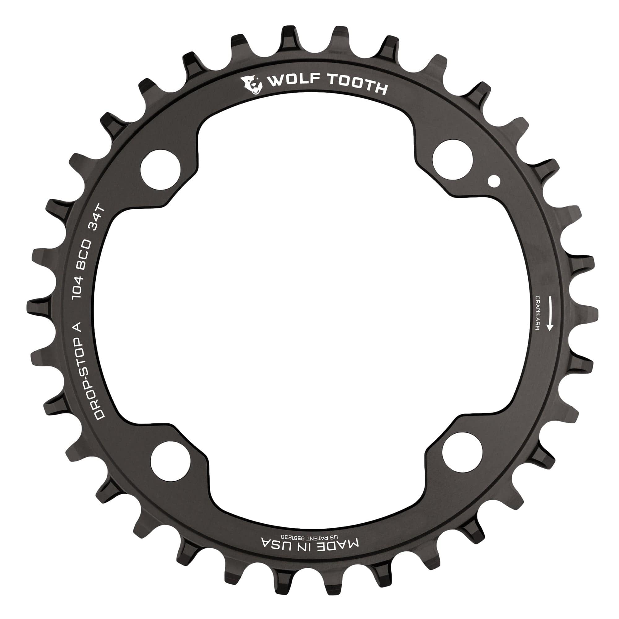 Black / 32T / Drop-Stop A 104 BCD Chainrings - Drop-Stop A