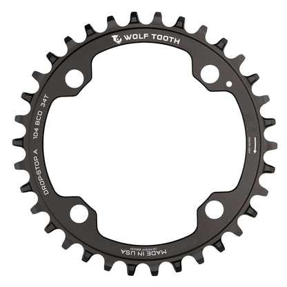 Black / 32T / Drop-Stop A 104 BCD Chainrings - Drop-Stop A