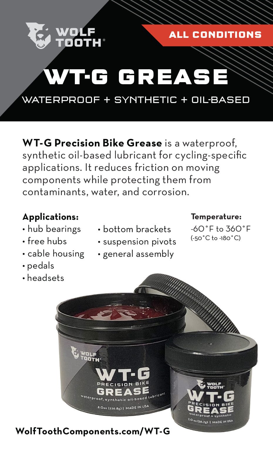 WT-G Precision Bike Grease