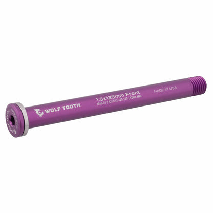 12 / 1.5 x 125mm / Purple Front Axle for Road Forks