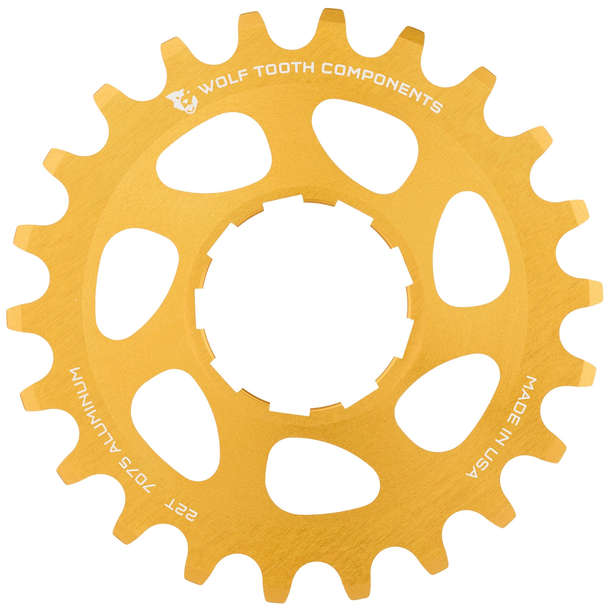 Gold / 22T Aluminum Single Speed Cog