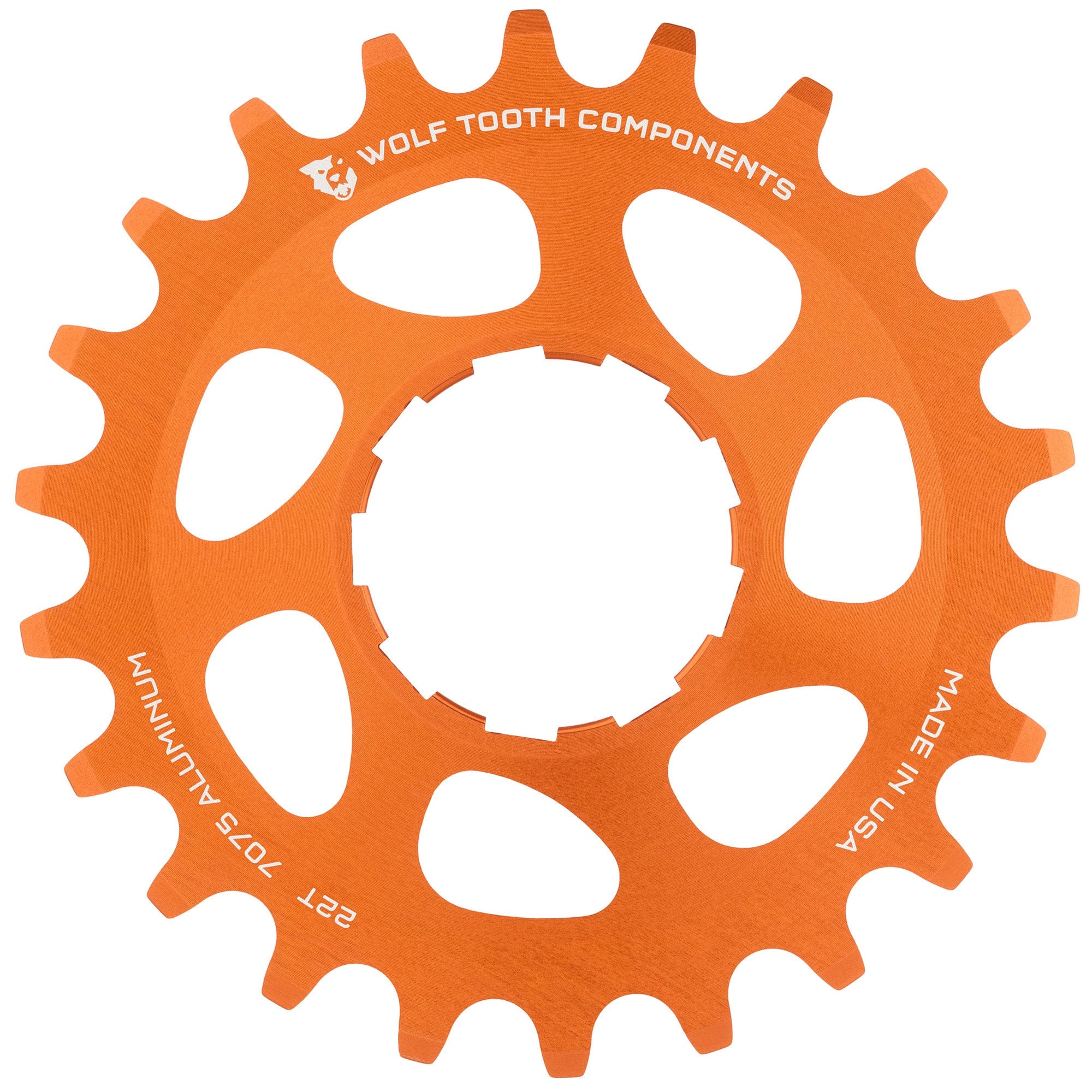 Orange / 22T Aluminum Single Speed Cog