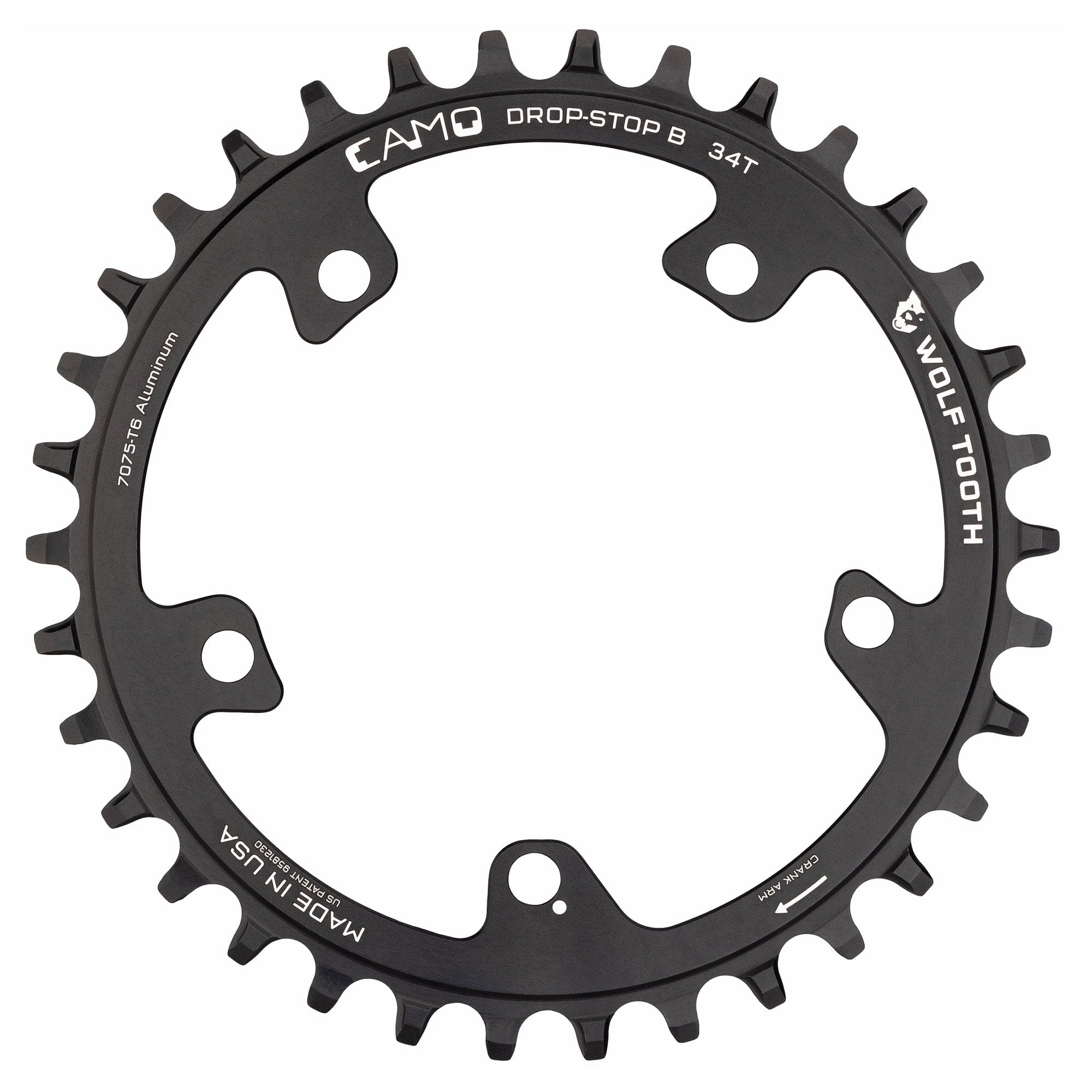 Drop-Stop B / 28T CAMO Aluminum Round Chainring