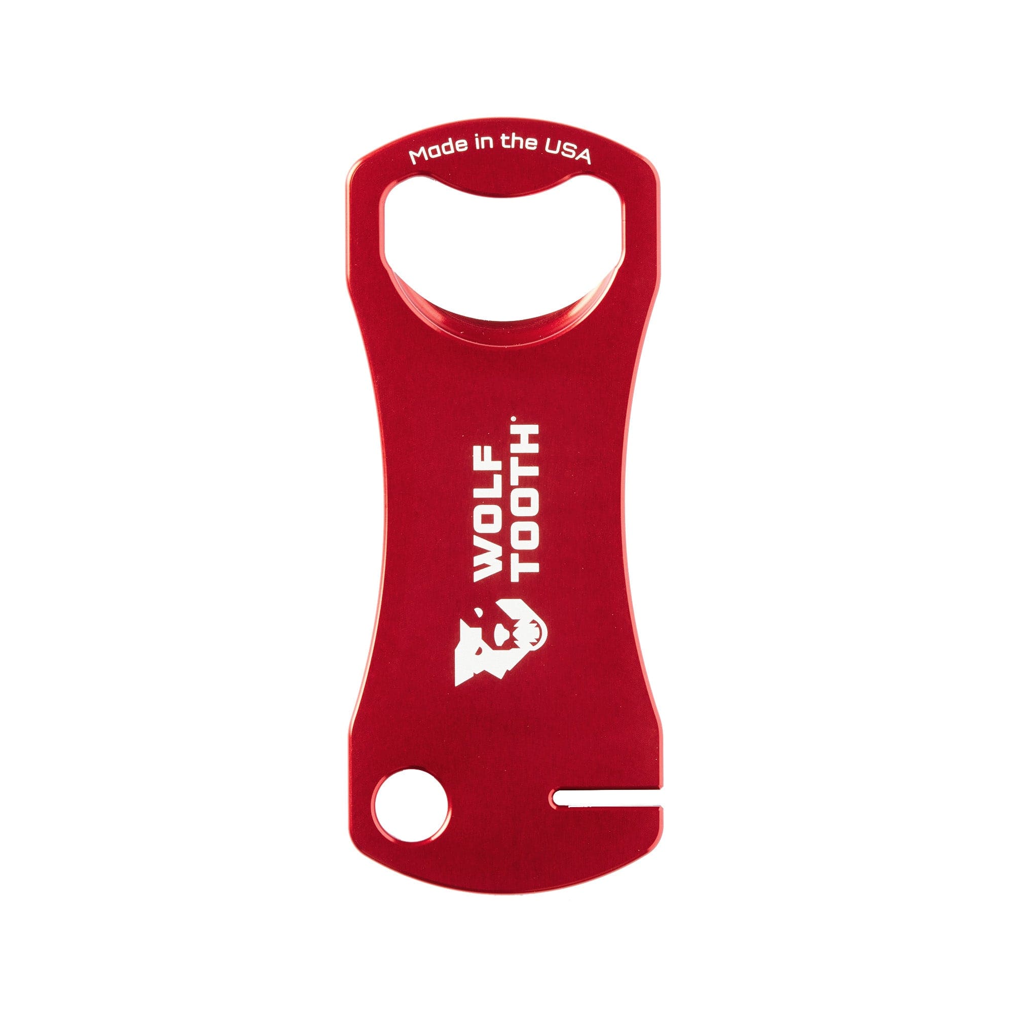 Red / Aluminum Bottle Opener With Rotor Truing Slot