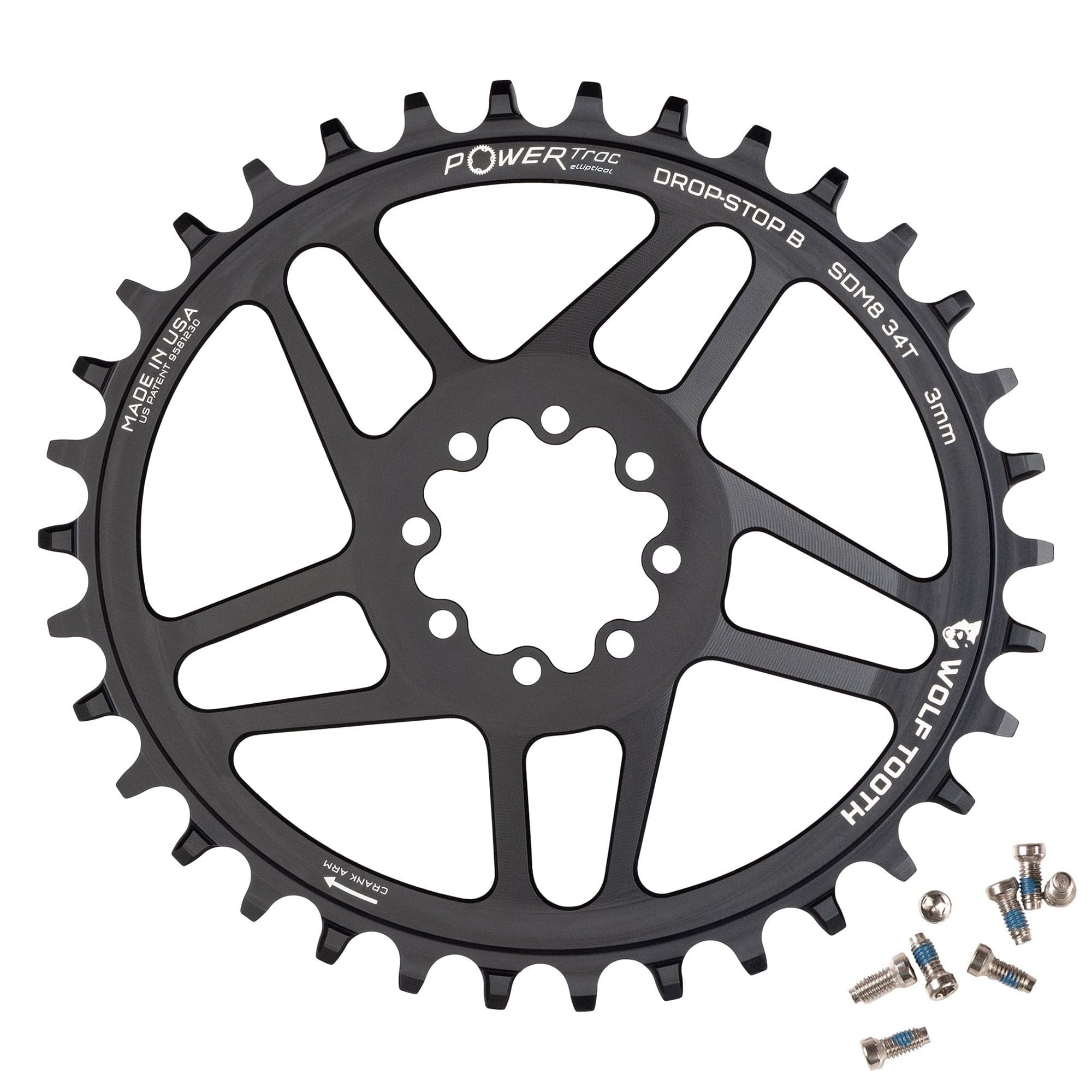 Oval Direct Mount Chainrings for SRAM 8-Bolt Mountain Cranks