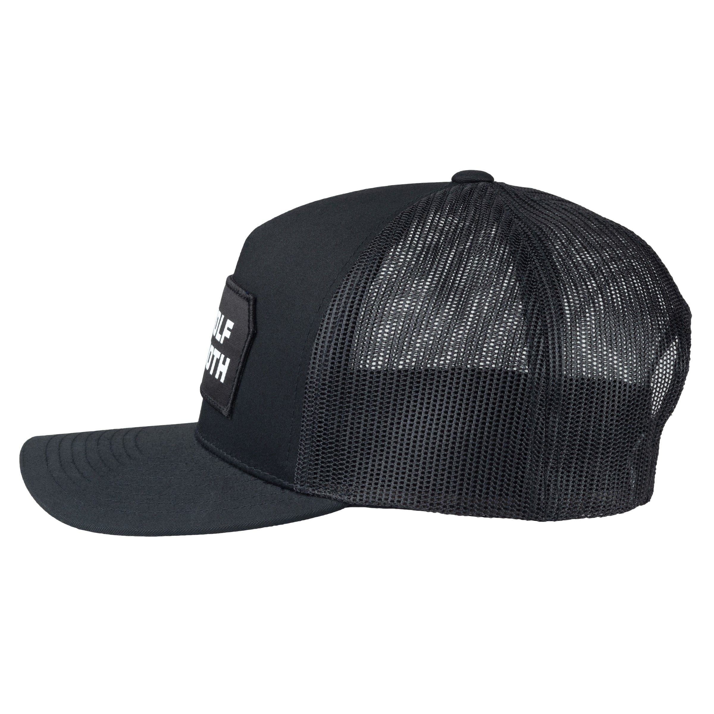 One Size / Black Wolf Tooth Logo Patch Trucker Hat