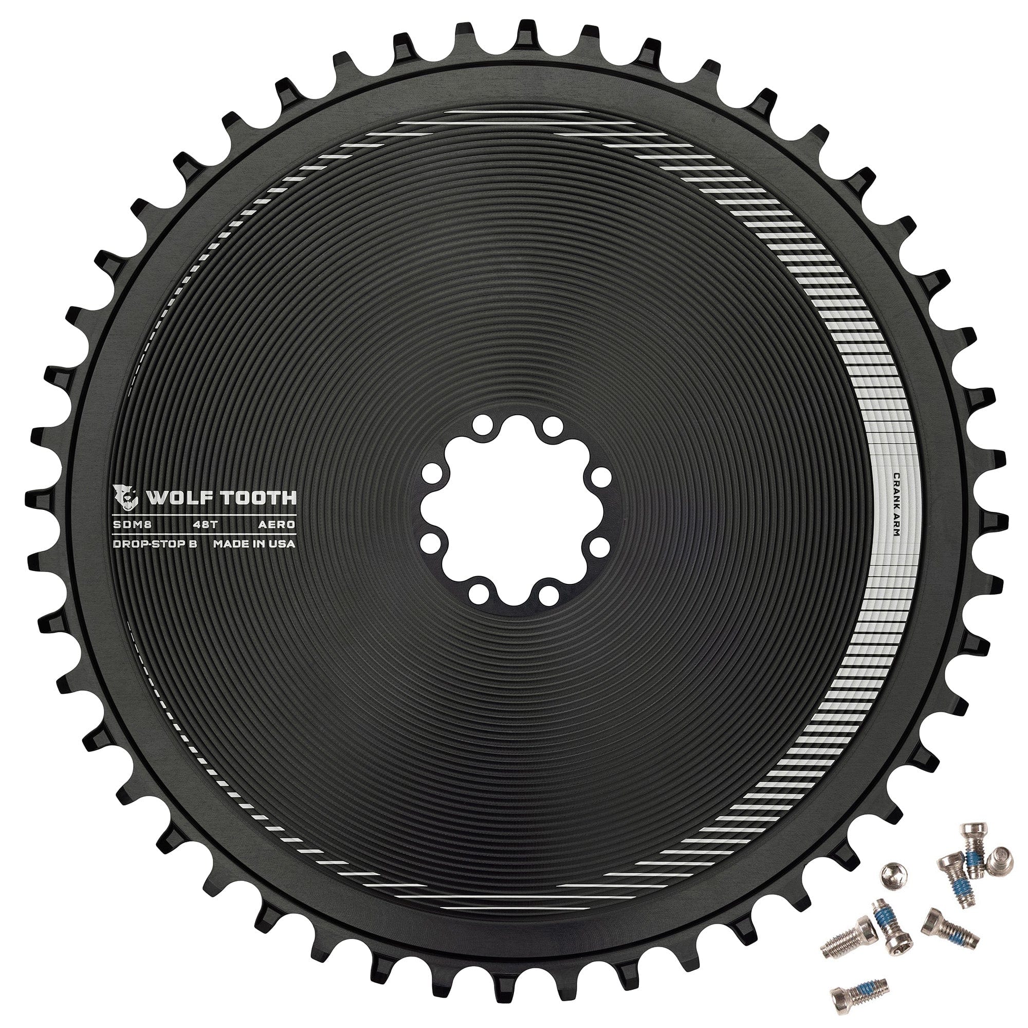 Drop-Stop B / 48T Aero Direct Mount Chainring for SRAM 8-Bolt Gravel / Road Cranks