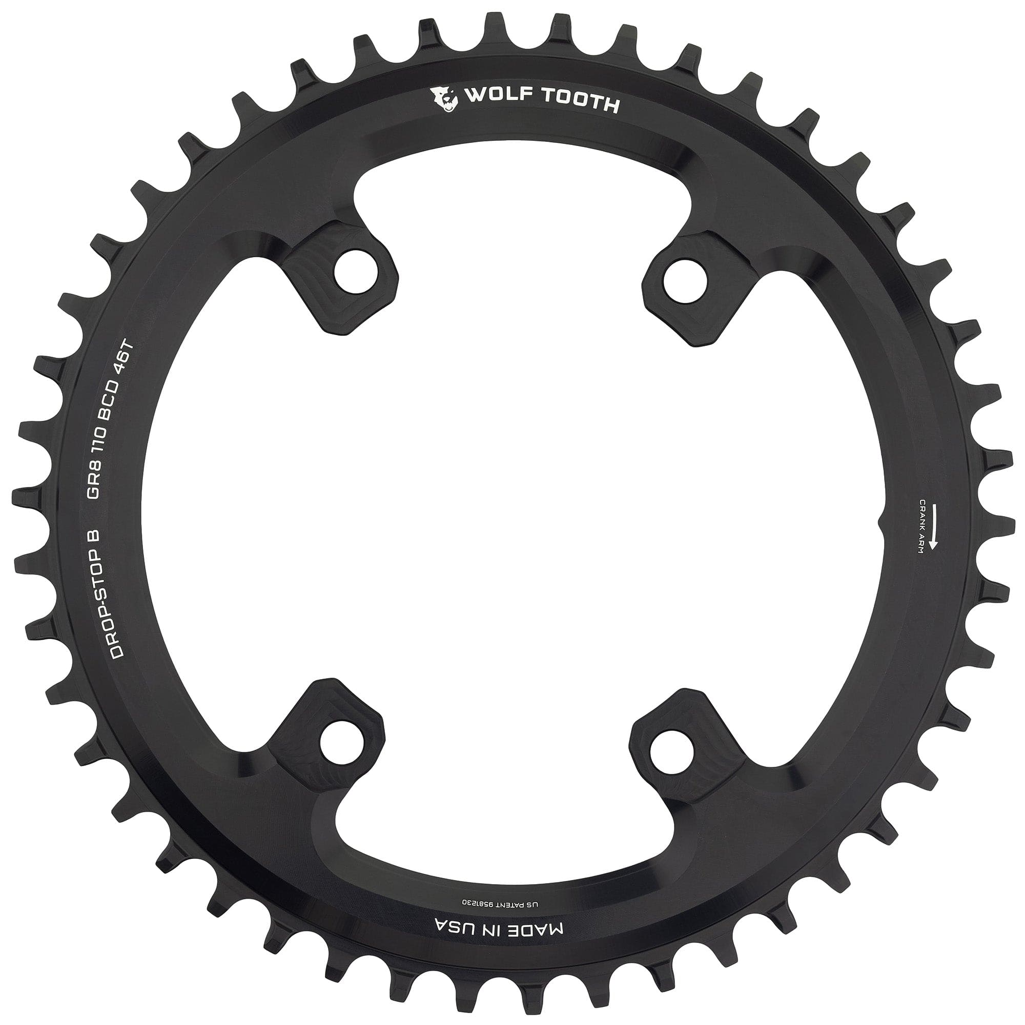 Drop-Stop B / 46T 110 BCD Asymmetric 4-Bolt Chainrings for Shimano GRX Cranks