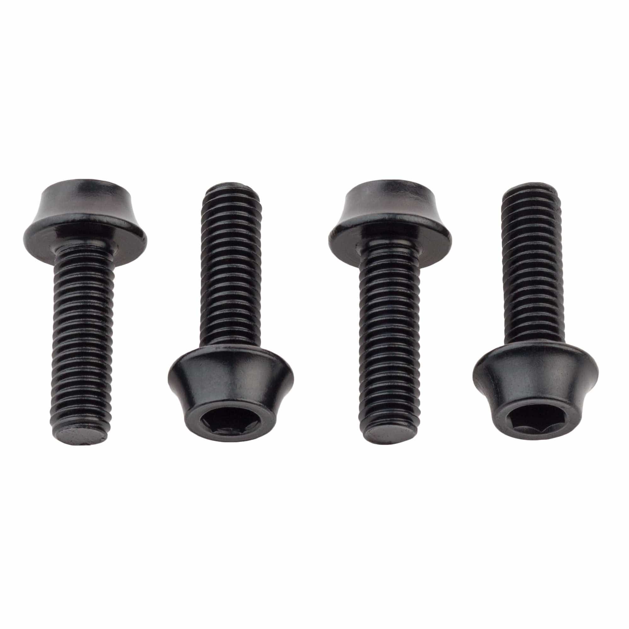 Aluminum - 4 pcs. / Black Water Bottle Cage Bolts