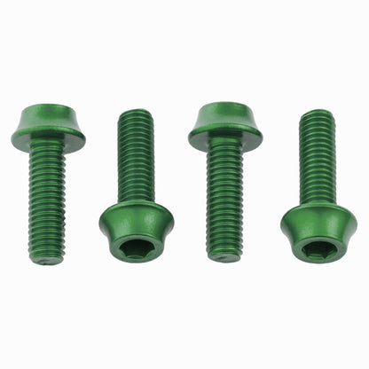 Aluminum - 4 pcs. / Green Water Bottle Cage Bolts