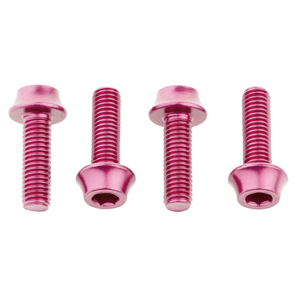 Aluminum - 4 pcs. / Pink Water Bottle Cage Bolts