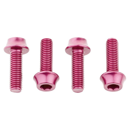 Aluminum - 4 pcs. / Pink Water Bottle Cage Bolts