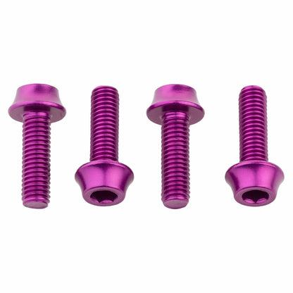 Aluminum - 4 pcs. / Purple Water Bottle Cage Bolts