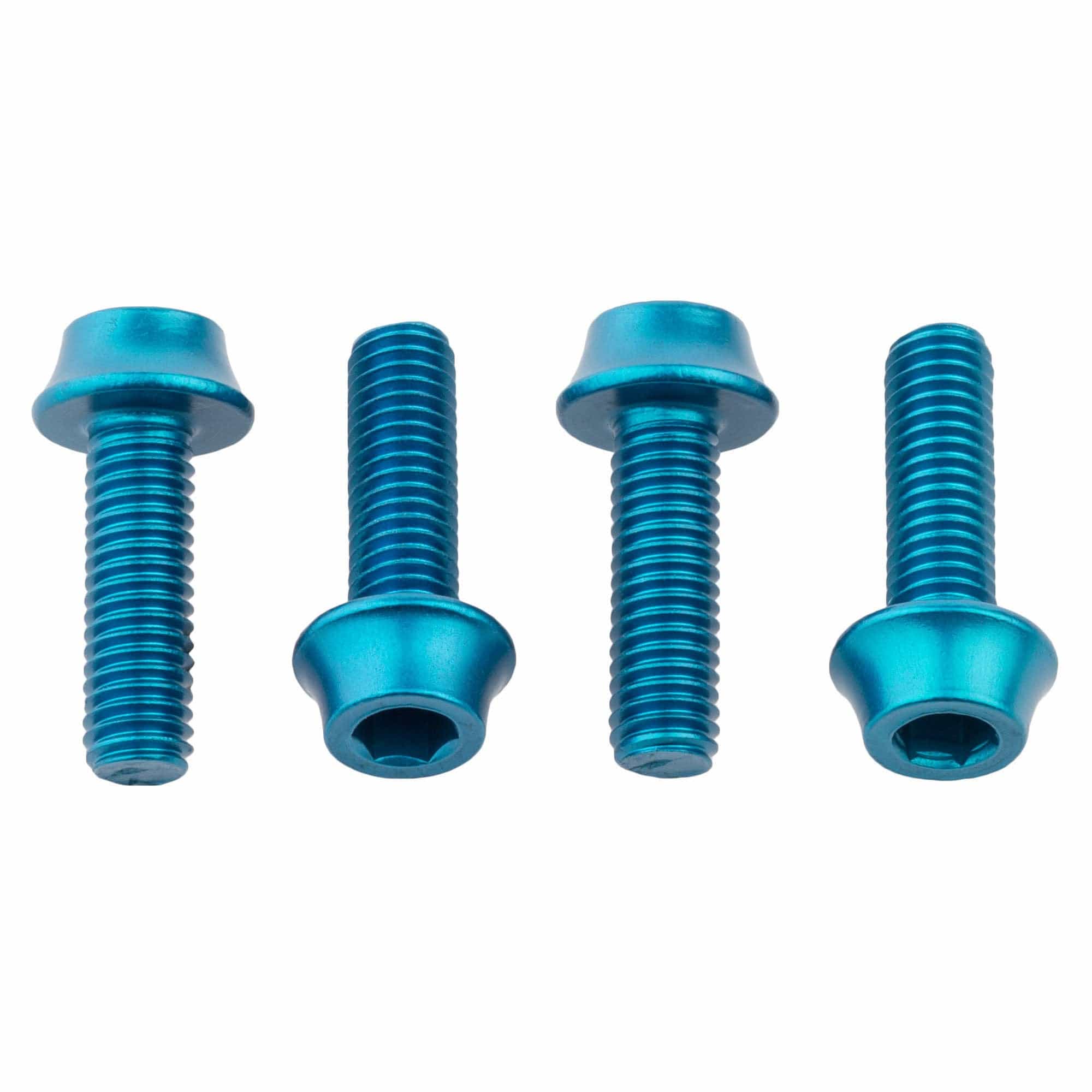 Aluminum - 4 pcs. / Teal Water Bottle Cage Bolts