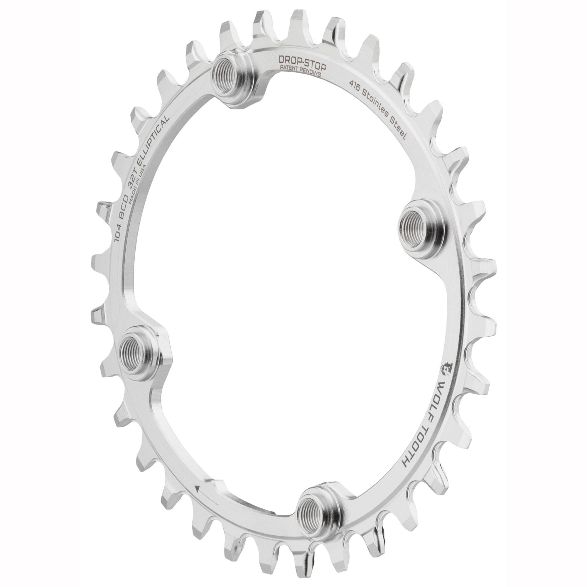 Elliptical 104 BCD 32t Stainless Steel Chainrings