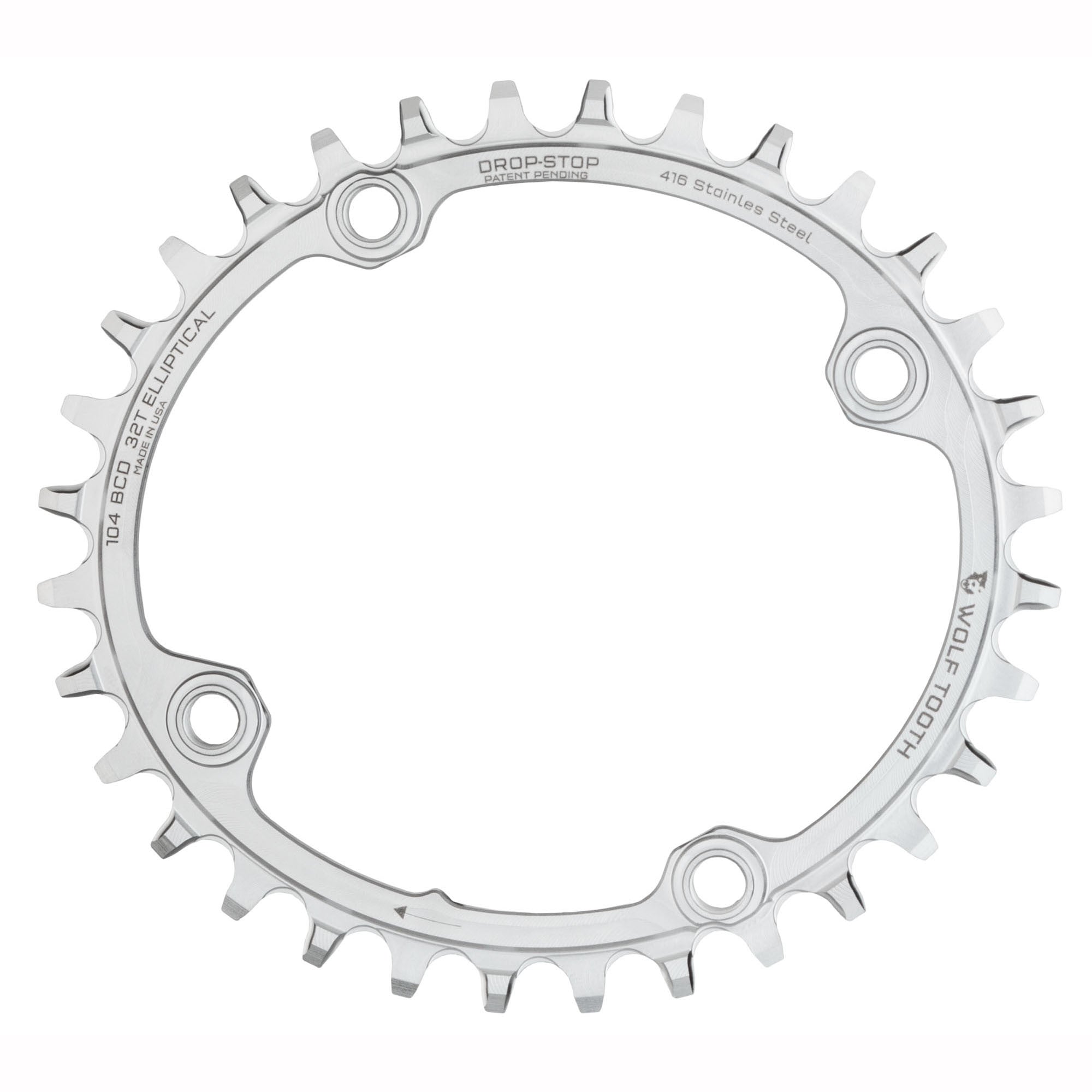 Elliptical 104 BCD 32t Stainless Steel Chainrings