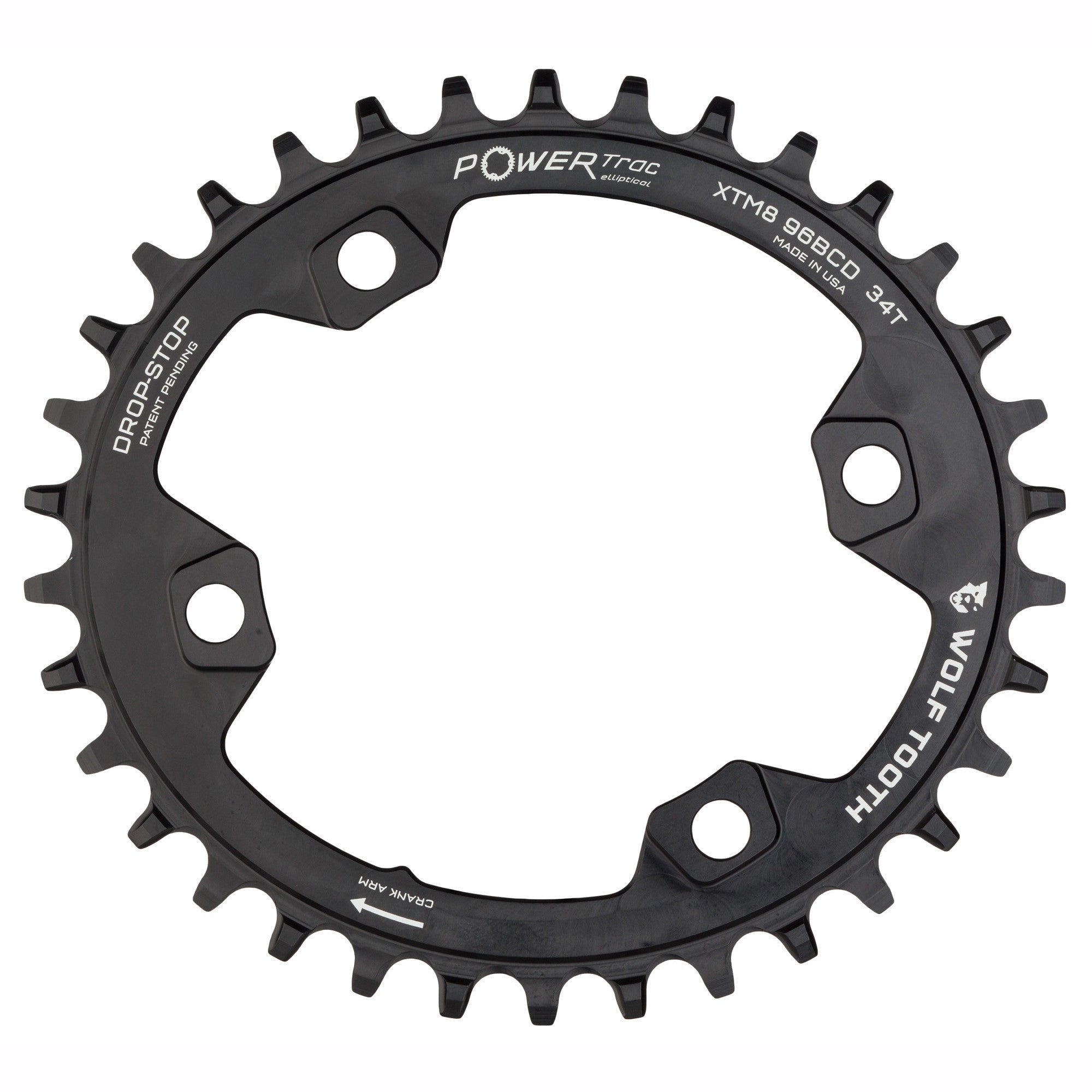 Elliptical 96 mm BCD Chainrings for Shimano XT M8000 and SLX M7000